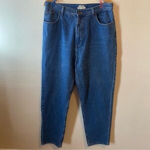 L.L. Bean Original Fit Relaxed 16 Tall Blue Jeans Denim Mom Jeans High Rise